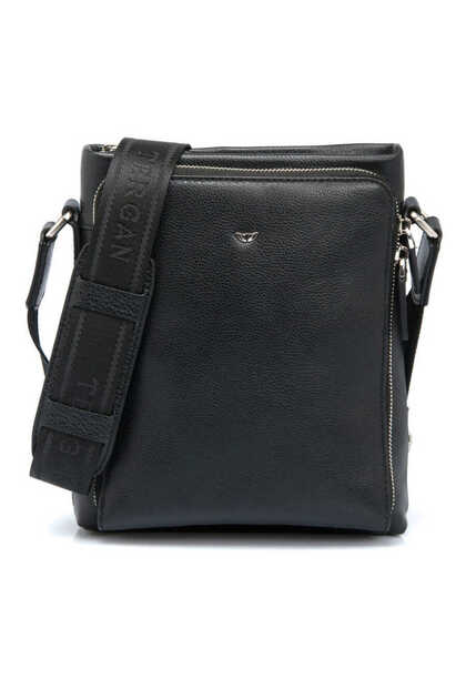 Black Genuine Leather Men's Crossbody Bag - S1Ac00021403-A6F