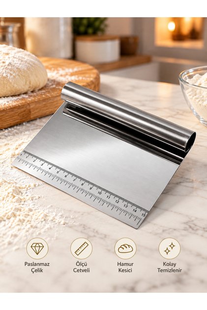 Stainless Luxury Steel Dough Cutting Apparatus Steel Cutter Scraper Cake Shaping Spatula