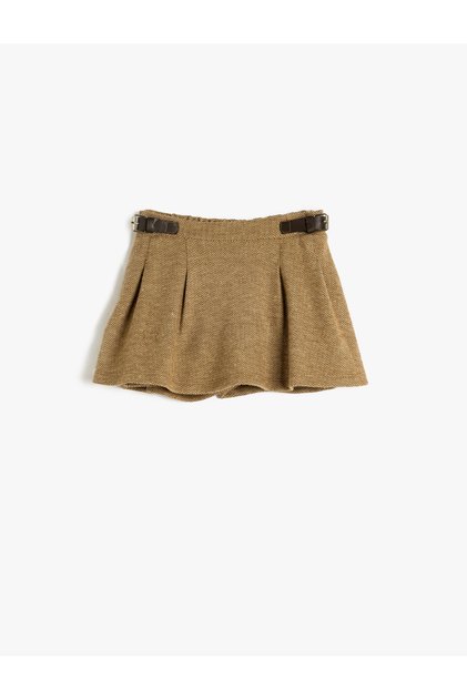 Shorts Skirt Pleated Elastic Waist