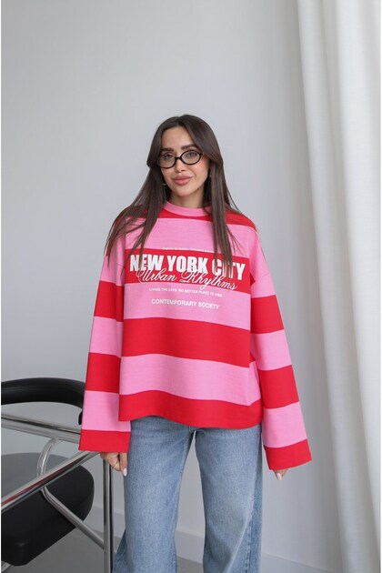 Pink New York City Printed Sweatshirt