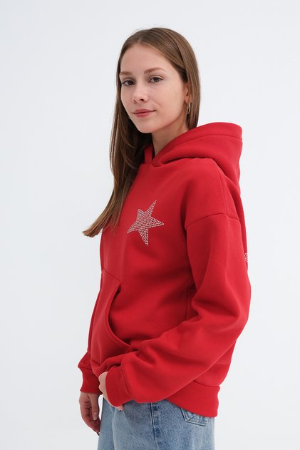 Hooded Sweatshirt with Brushed Inside S224