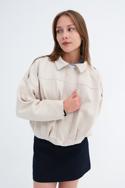 Suede Bomber Jacket C3562