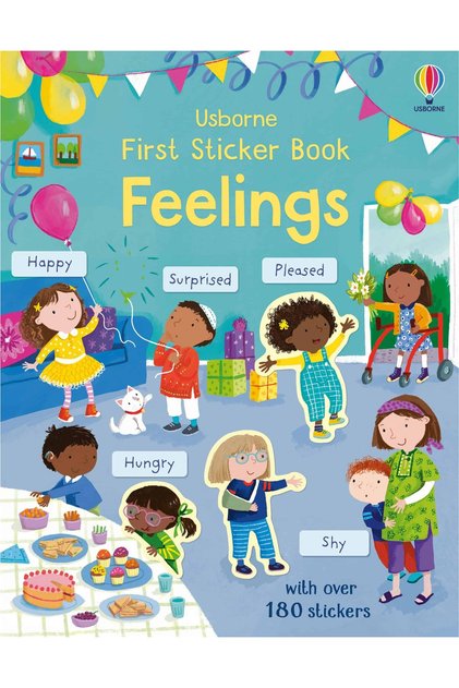 Carte cu stickere, PRIMA CARTE CU stickere SENTIMENTE, Usborne, + 3 ani