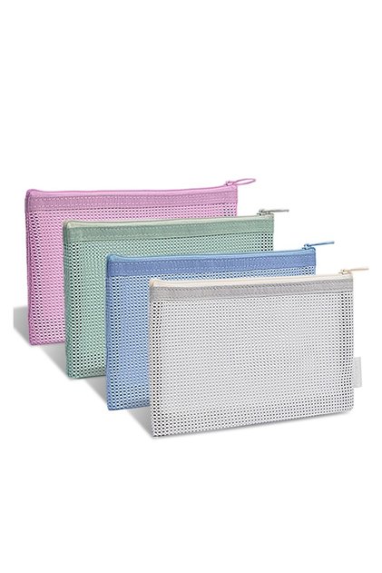 Husă textilă tip plasă, colorată, pentru accesorii