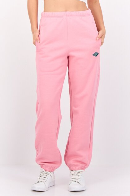 Women Brand Logo Joggers Pants, Pink