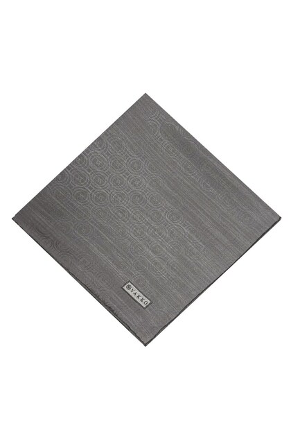 Cotton Silk Scarf - Spiral Monogram - Smoked Gray