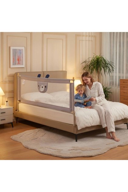 Balustradă pat glisant HappyKID XXL 180 cm Baby Bear, înălțime reglabilă 68-98 cm