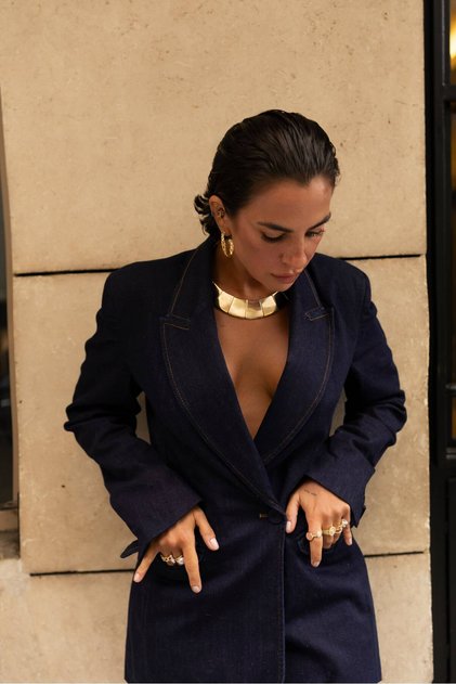Gold-plated ZR necklace