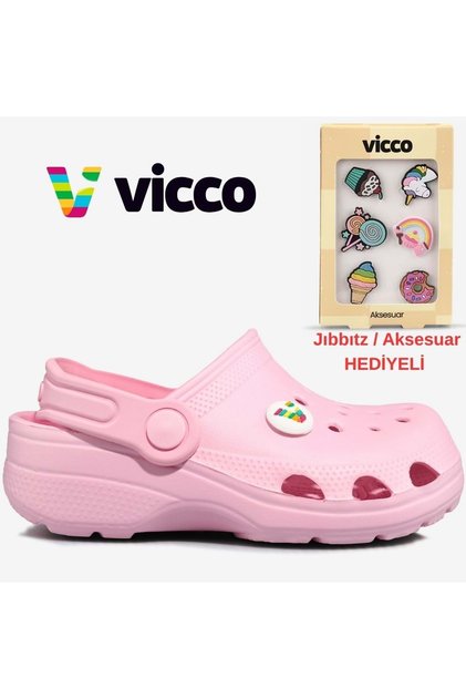 Didim Jıbbıtz Orthopedic Unisex Children's Slippers with Accessory Gift Pink