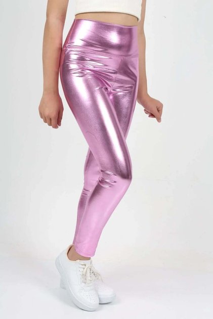 Girls' Metallic High-Shine Sparkly Sports Yoga Running Fitness Exercise Leggings — D.Rose
