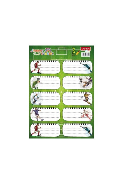 ETICHETE ȘCOLARE 30/BUCĂȚI FOTBAL TLS-804