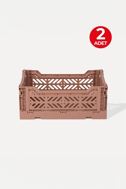 2 Pieces - Mınıbox Warm Taupe Foldable Box 261710