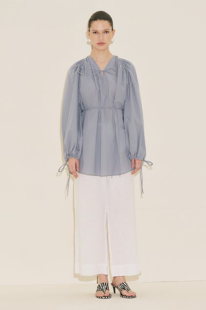 Tunic with Binding Details Blue