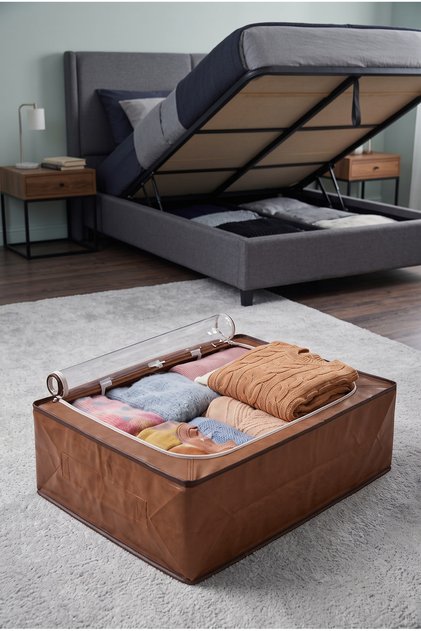 Windowed Supported Wire Large Size Plus Under Base Multi-Purpose Organizer Organizer Storage 66x46x20 Cm