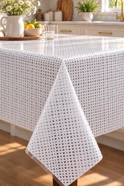 Premium Lace Look PVC Tablecloth – Wipeable, Waterproof Oilcloth, Easy to Clean
