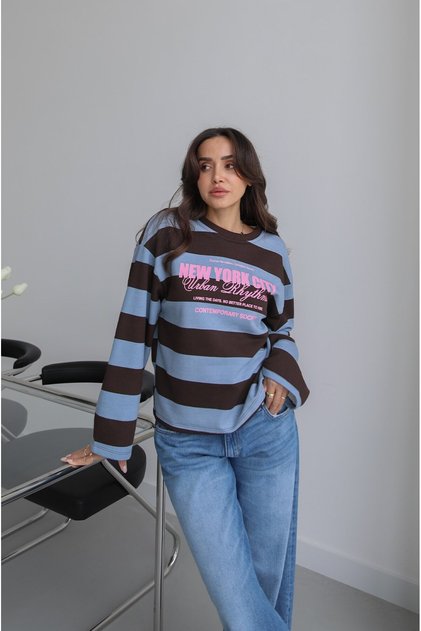 Blue New York City Printed Sweatshirt