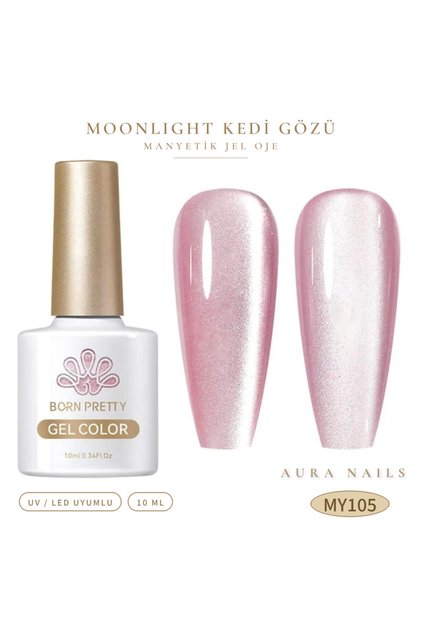 Moonlight Cat Magnetic Gel/Ay Işıltısı Kedi Gözü Kalıcı Oje(04)-10ml