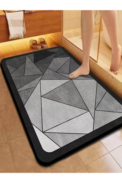 Geo Pattern Non-Slip Bathroom Mat