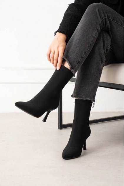 Women's Suede Zip-Up Boots with Stiletto Heels—Elegant and Stylish Design