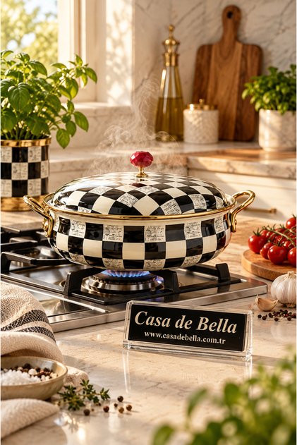 Elite Class Enameled 26 cm Dama Karniyarik Pot