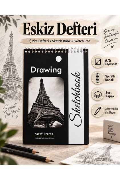 Sketchbook, Drawing Notebook Sketch Book, Sketch Pad A/5 Size