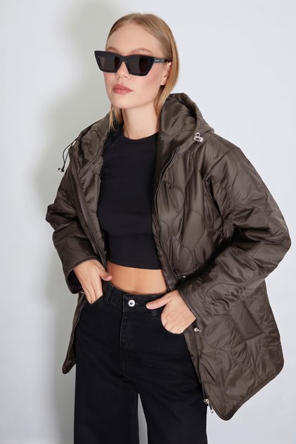Buy stoperli hooded quilted jacket