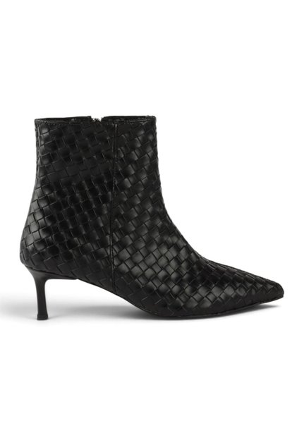 Natyy Knitted Detailed Ankle-Length Women's Heeled Boots