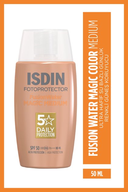 Fotoprotector Fusion Water Color Medium Spf 50 50 ml Renkli Su Bazlı Yüz Güneş Kremi