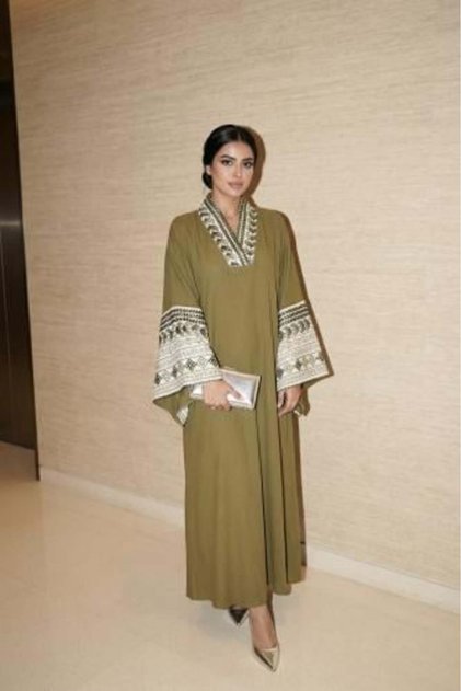 Linen Kaftan with Heritage Embroidery
