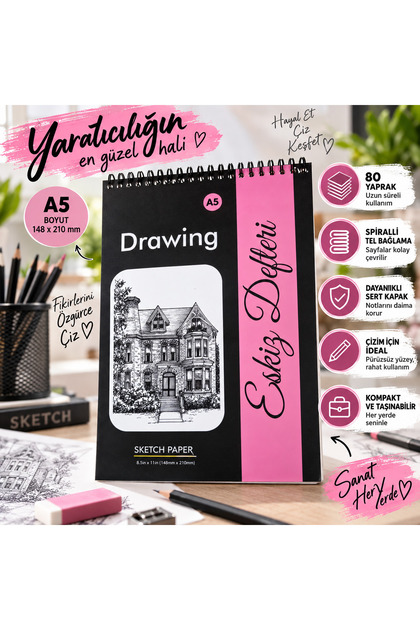 دفتر رسم، لوحة رسم، لوحة رسم، مقاس A/5