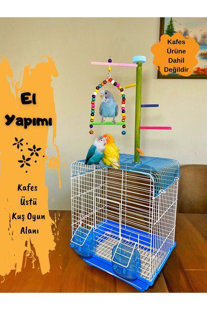 Cage Top Fun Stepped Swing Bird Playground