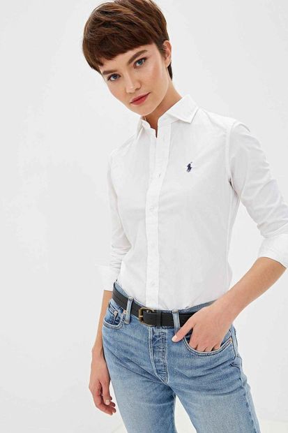 Polo Ralph Lauren Kadın Beyaz Gömlek 4483975610420 - 2