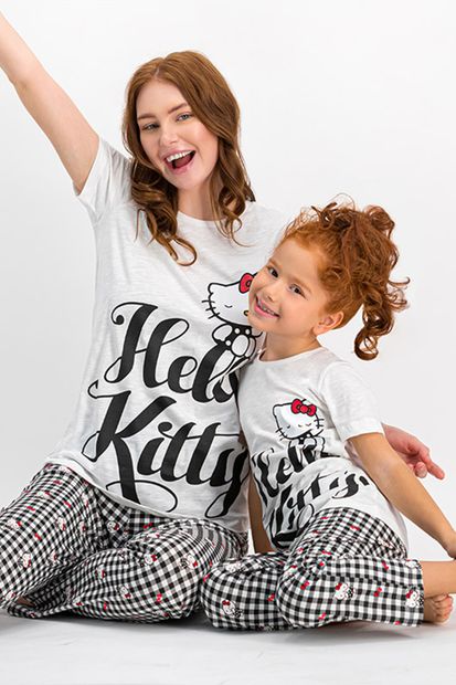 Hello Kitty Kadın Lisanslı Krem Pijama Takımı - 4