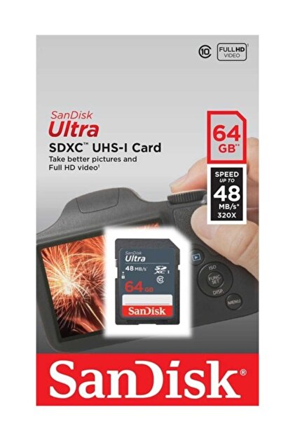 SanDisk 64 Gb Ultra Sdxc C10 48Mb/S Hafıza Kartı Sdsdunb-064G-Gn3In - 1