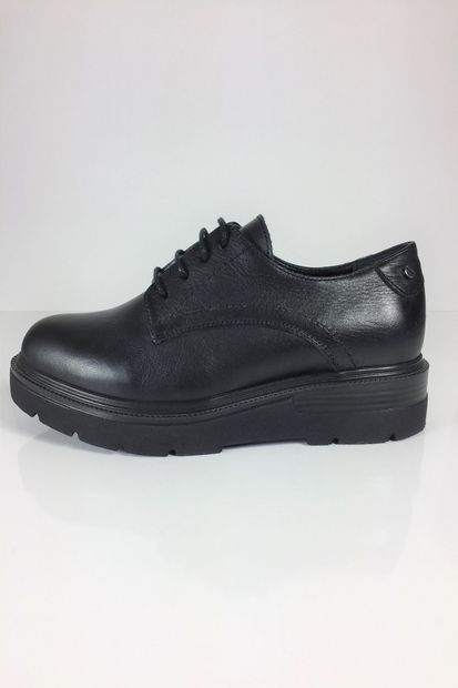 DERİCİ Kadın Hakiki Deri Klasik Siyah Ayakkabı - 5