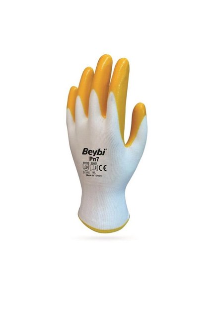 Pn7 Polyester Örme Nitril Eldiven-9 Numara