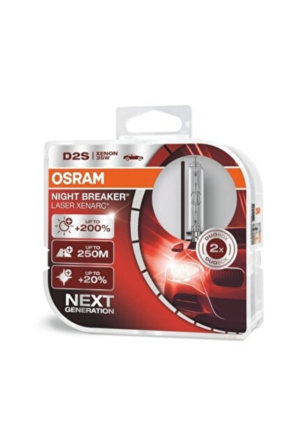 Osram D2s Night Breaker Laser %200 Fazla Işık Xenarc (2'li Set