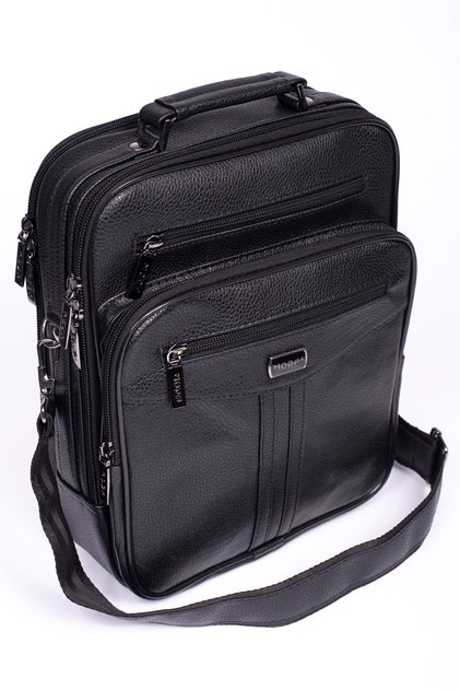 Moda Bu-44 Men's Black Faux Leather Strap Bag