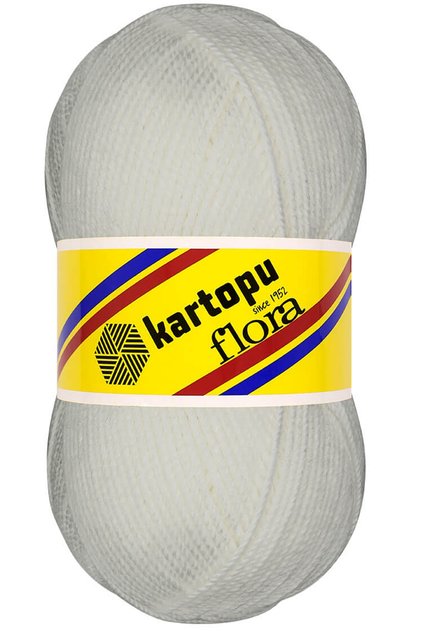 Flora | Patik El Örgü Ipi | Renk Kodu: K010 Beyaz