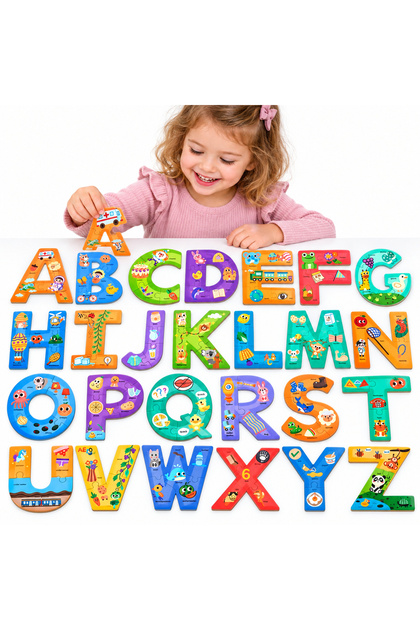 Set Puzzle cu Litere si Animale - O Aventura Educativa in Lumea Cunoasterii