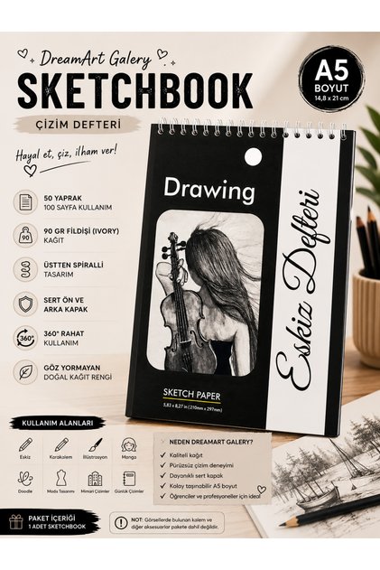 دفتر رسم، لوحة رسم، لوحة رسم، مقاس A/5