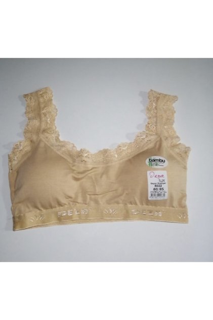 Women's Skin Bamboo Pad Thick Lace Strap Bralet Lacy Bustier