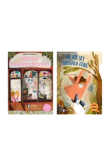 2 Book Set - Hiçbir Şey Yapmama Günü - Muhteşem Pofuduk Kıvırcık Ufacık Tefecik
