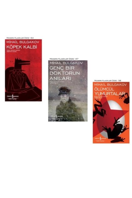 Bulgakov Three Book Set; Genç Bir Doktorun Anıları - Köpek Kalbi - Ölümcül Yumurtalar ; Iş Kültür