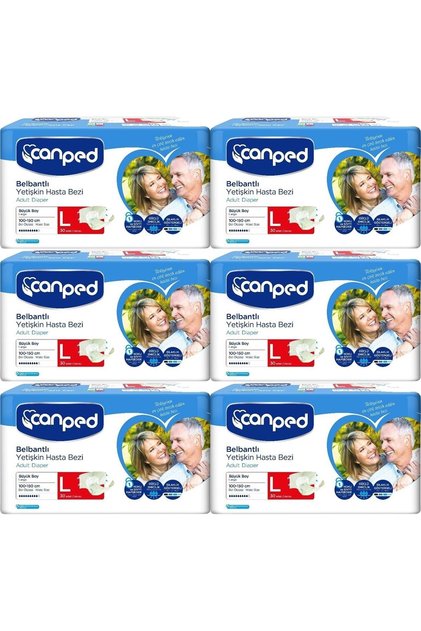 Adult Diapers with Waistband, Size L (Large), 180 Pieces
