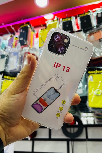 iPhone 13 Compatible Camera Lens Protected Transparent Case and Nano Flexible 9H Shatterproof Glass Full Covering