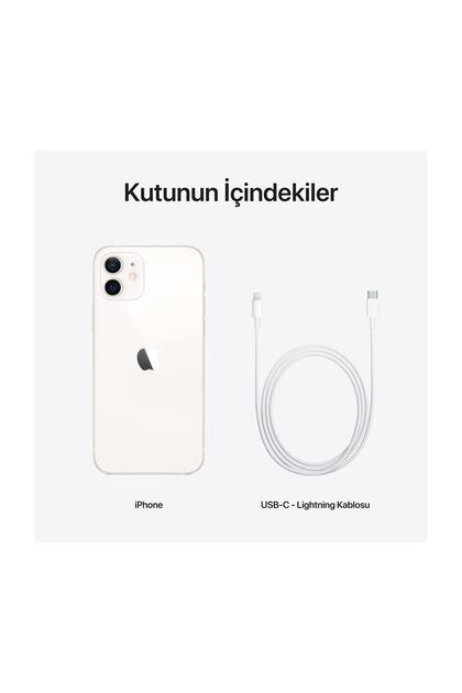 Apple iPhone 12 64 GB Beyaz Cep Telefonu Aksesuarsız Kutu (Apple