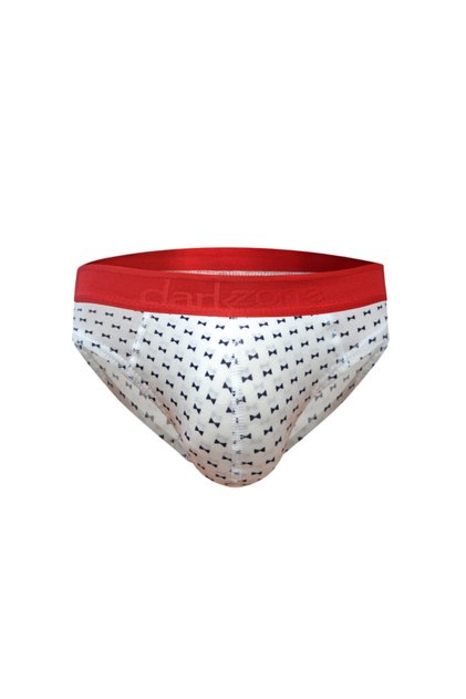 Men's Bow Tie Patterned White Cotton Slip