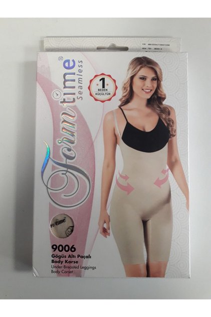 Women's Underbust Long Body Corset (skin) 9006