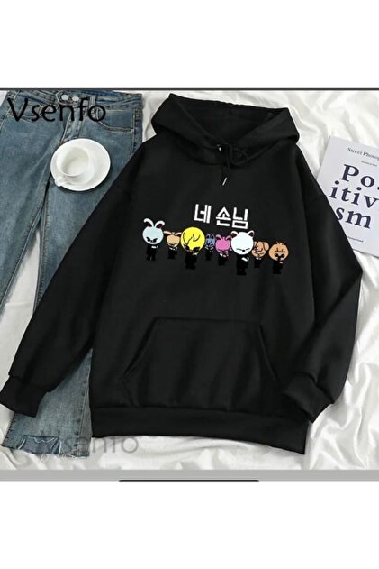 Favori Consept Sweatshirt Kapüşonlu Unisex Stray Kids Skzoo Fiyatı